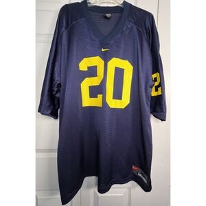 Nike Team Authentic #20 Michigan Wolverines Football Jersey X-Large Vintage